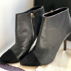 Tory Burch Black Booties Leather/Suede